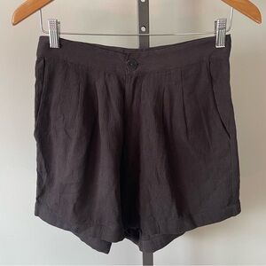 Bahhgoose 100% Cotton Gauze Shorts Wide Leg Black Handmade Size Small